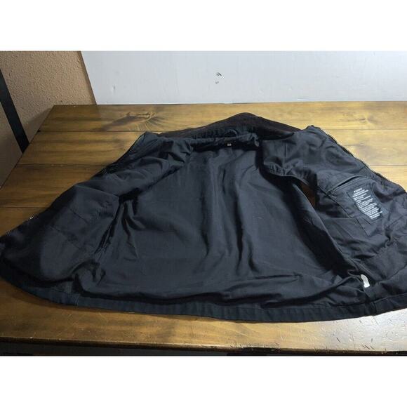 Wyoming Traders Western Black Vest Conceal Carry Full Zip Large Corduroy Collar - Picture 10 of 14